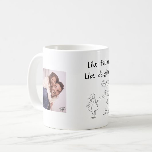 Foto Als Vader Als dochter / zoon Koffiemok (Voorkant links)