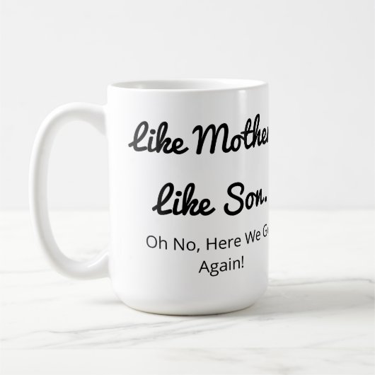 Foto als vader / moeder als dochter / zoon koffiemok (Links)