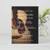 Foto als ze zeggen dat ik gitaarland bruiloft kaart (Staand voorkant)