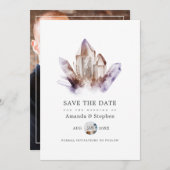 Foto Amethyst Crystal Wedding Save The Date (Voorkant / Achterkant)