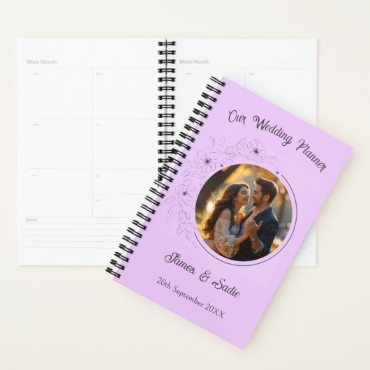 Foto Anemoon op Licht Lila Trouw Planner (Display)