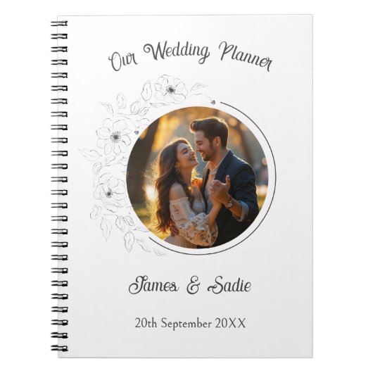 Foto Anemoon op White Wedding Planner Notitieboek (Voorkant)