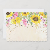 FOTO/ANY AGE - Zonnebloem Verjaardag uitnodiging (Achterkant)