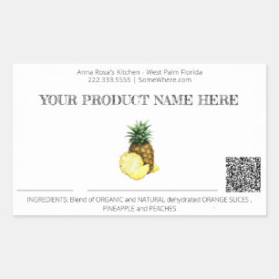 *~* Foto AP30 DEHYDRATED Fruit QR Rectangular Sti Rechthoekige Sticker