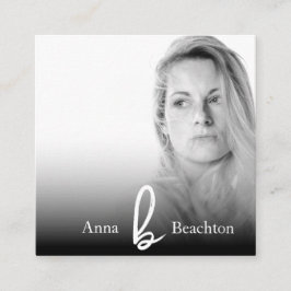 *~* Foto AP31 Professional QR Simple Minimal Vierkante Visitekaartje