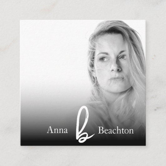 *~* Foto AP31 Professional QR Simple Minimal Vierkante Visitekaartje (Voorkant)