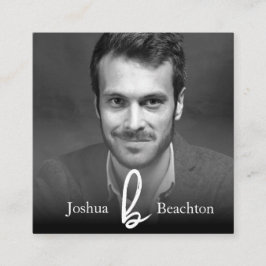 *~* Foto AP31 Professional Simple Minimal QR Vierkante Visitekaartje