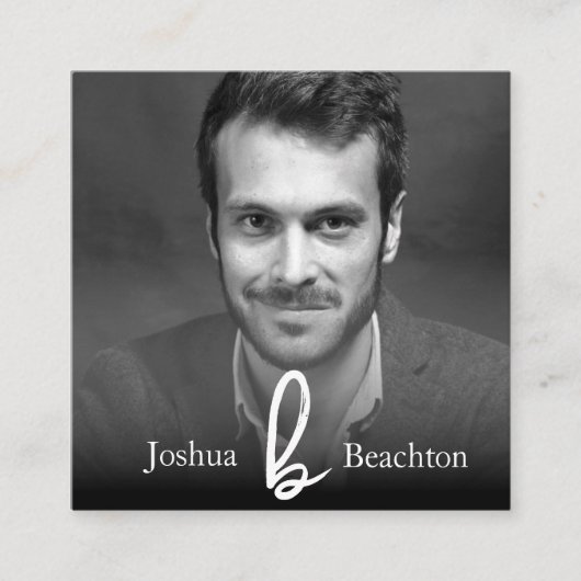 *~* Foto AP31 Professional Simple Minimal QR Vierkante Visitekaartje (Voorkant)