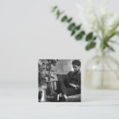 *~* Foto AP31 QR Professional Simple Minimal Vierkante Visitekaartje (Staand voorkant)