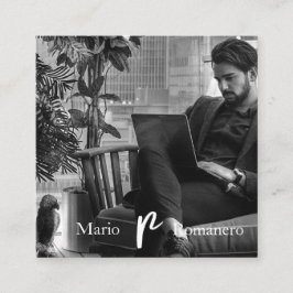 *~* Foto AP31 QR Professional Simple Minimal Vierkante Visitekaartje