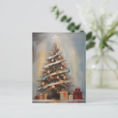 *~* Foto AP44  Pastel Magische Kerst Feestdagenkaart (Staand voorkant)
