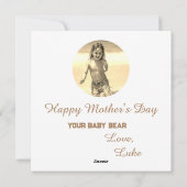 *~* Foto AP72 MAMA BEER Welp Moederdag kaart (Achterkant)