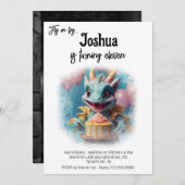 *~* FOTO AP88 Baby Dragon Verjaardagsfeestje Kaart (Voorkant / Achterkant)