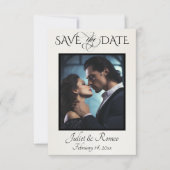 Foto & Aquarel Bergen - Ivory Save The Date (Voorkant)