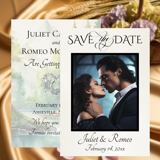 Foto & Aquarel Bergen - Ivory Save The Date