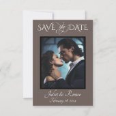 Foto & Aquarel Bergen - Mokka Save The Date (Voorkant)