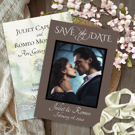Foto & Aquarel Bergen - Mokka Save The Date