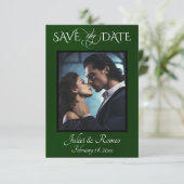 Foto & Aquarel Bergen - Smaragd Save The Date (Staand voorkant)