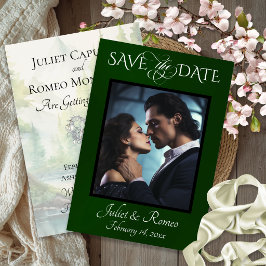 Foto & Aquarel Bergen - Smaragd Save The Date