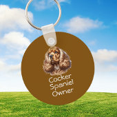 Foto & Aquarel Cocker Spaniel Personaliseer Sleutelhanger