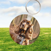 Foto & Aquarel Cocker Spaniel Personaliseer Sleutelhanger