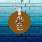 Foto & Aquarel Cocker Spaniel Personaliseer Sleutelhanger