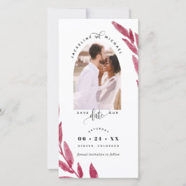 Foto arch, Berry Wedding Save the Date Bladwijzer