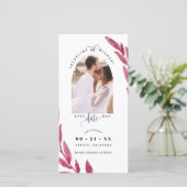 Foto arch, Berry Wedding Save the Date Bladwijzer (Staand voorkant)
