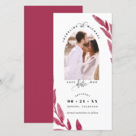 Foto arch, Berry Wedding Save the Date Bladwijzer