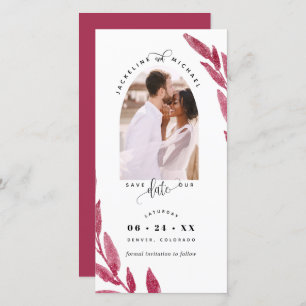 Foto arch, Berry Wedding Save the Date Bladwijzer