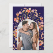 Foto Arch Boho Herfst Rustieke Wildflower Wedding Save The Date (Achterkant)