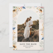 Foto Arch Botanische Bloemen Save the Date (Voorkant)