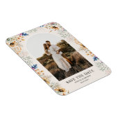 Foto Arch Botanische Bloemen Save the Date Magneet (Rechterzijde)