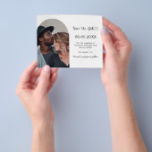 Foto arch moderne bruiloft Save the Date Flyer (Hand)