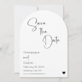 Foto Archief Bewaar De Datum Modern Script Trouwen Kaart (Achterkant)