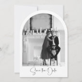 Foto Archief Bewaar De Datum Modern Script Trouwen Kaart (Voorkant)