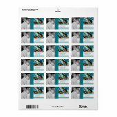 Foto Art Deco Destination Bird Pattern Etiket (Full Sheet)