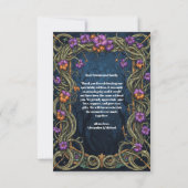 Foto Art Nouveau Gothic Halloween bruiloft Bedankkaart (Achterkant)