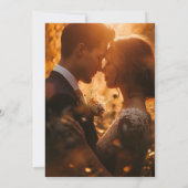 Foto Art Nouveau Wilde Bloem Bruiloft Save The Date (Achterkant)