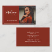 Foto: Artiest White Script Type maken Visitekaartje (Voorkant / Achterkant)