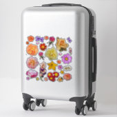 Foto Assortiment Kleurrijke Bloemen Aangepaste Sti Sticker (Koffer)