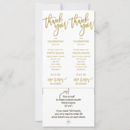 Foto-automaat frame-inserts | Brush Script (Goud)