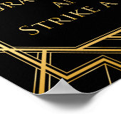 Foto-automaat Huwelijksbord | Gatsby Art Deco Poster (Hoek)