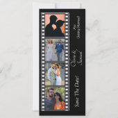 Foto-automaatstijl Save The Date Zwart Wit Kaart (Voorkant)