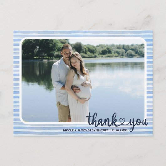 Foto Avocado Baby shower Party Dank u Briefkaart (Voorkant)