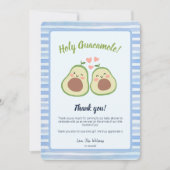 Foto Avocado Baby shower Party Dank u kaart (Voorkant)