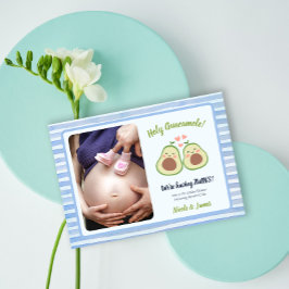 Foto Avocado Gender Neutral Twins Baby shower Kaart