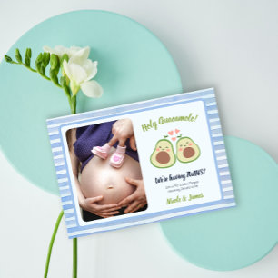 Foto Avocado Gender Neutral Twins Baby shower Kaart