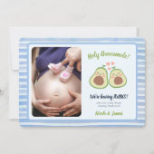 Foto Avocado Gender Neutral Twins Baby shower Kaart (Voorkant)