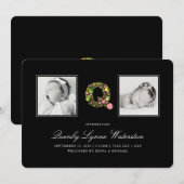 FOTO-BABY AANKONDIGING | Floral Alphabet Q (Voorkant / Achterkant)